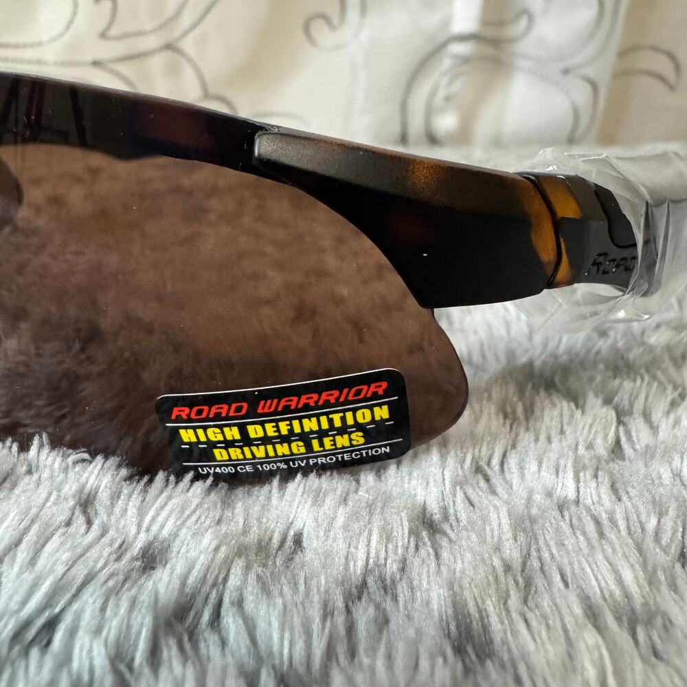 NWT Road Warrior Men Sunglass UV 400 High-Definition Brown Black Summer Beach - Picture 6 of 6